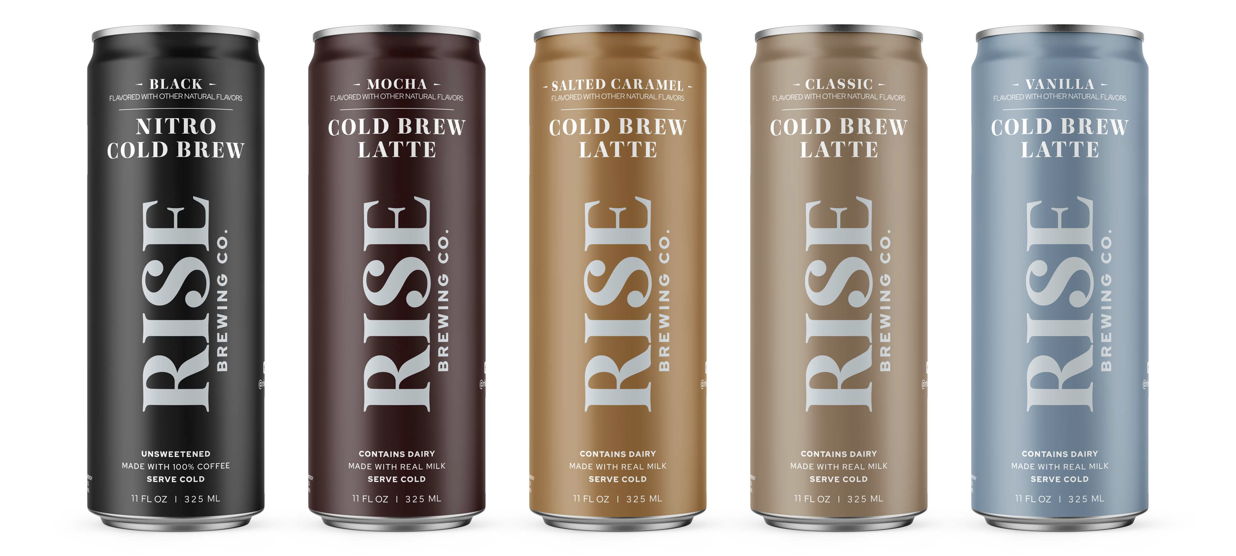 RISE dairy lineup concept in full saturated color, planned for scale