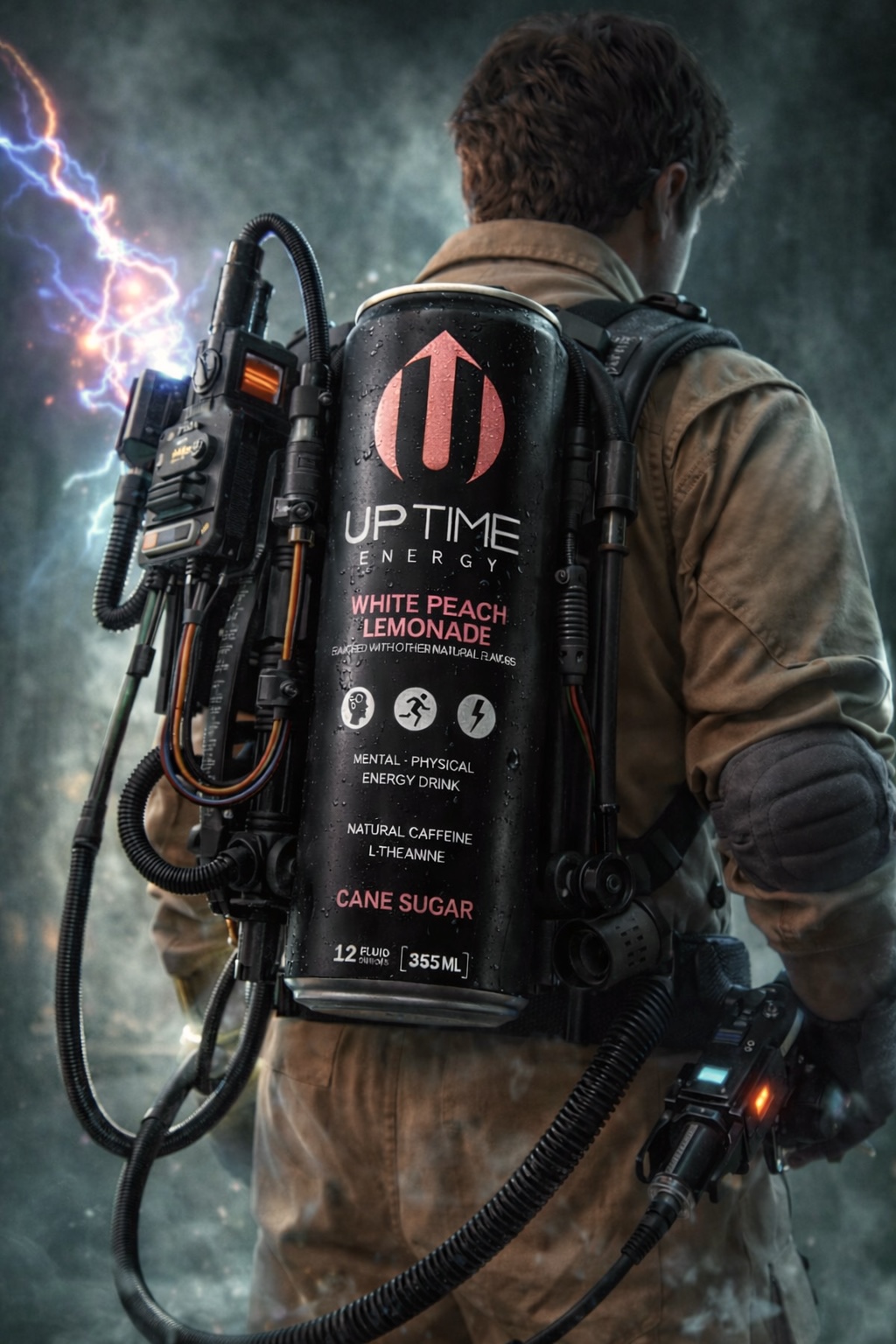 Ghostbusters style with UPTIME White Peach Lemonade