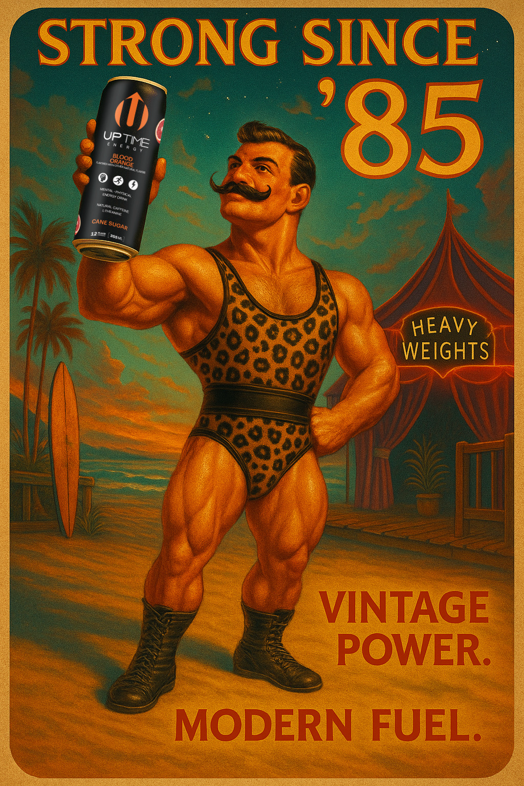 Strong Since '85 vintage strongman poster